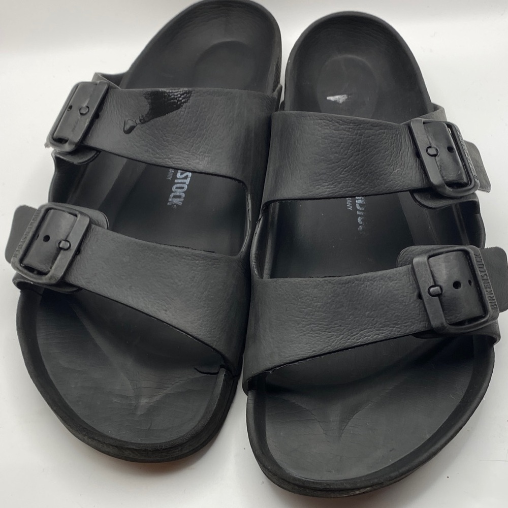 Men's Black Double Buckle Sandals